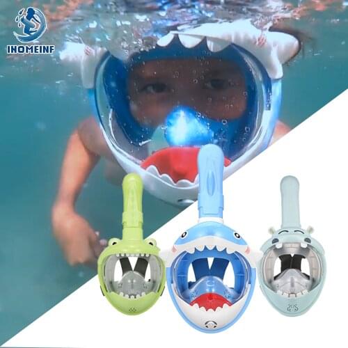 2021 New Arrival Children Diving Mask Cute Animal Model Full Face Snorkel Silicone Masks For Kids Swimming Equipment Supplies