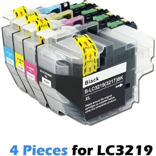 4Pcs LC3219 LC3219XL Compatible Ink Cartridge for Brother MFC-J5330DW MFC-J5335DW MFC-J5730DW MFC-J5930DW MFC-J6530DW MFC-J6930