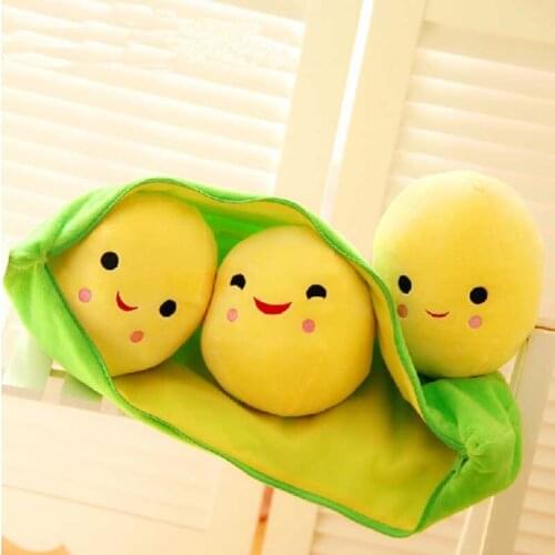 40CM Peas Pillow Little Peas Stuffed Plush Doll pea Plants Toy pea plush toy Christmas New year gift baby toys