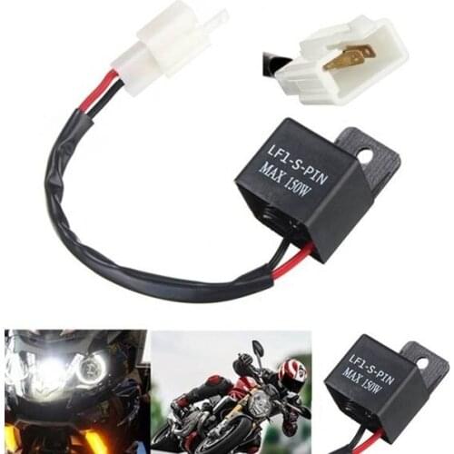 50PCS/LOT 2-Pin Electronic LED Flasher Relay FIX Motorcycle Turn Signal Bulbs Hyper Flash