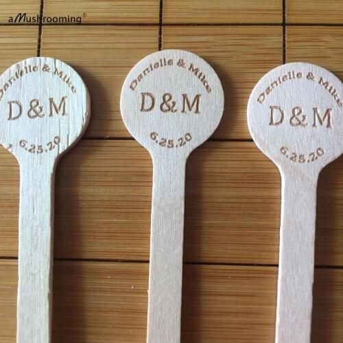 50pcs Personalized Bridal Shower Drinking Stirrers Bridesmaid Candy Bar Table Decoration Swizzle Sticks with Name Date Engraved