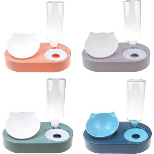 Pet Bowl Automatic Plastic Water Dispenser Water and Food Bowl for Water Supply Pet Supply Cat Water and Food Feeder Cat
