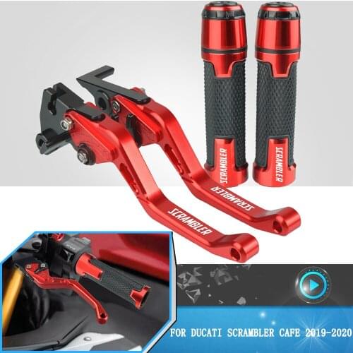 For DUCATI SCRAMBLER CAFE 2019 2020 Motorcycle Accessories CNC Aluminum Adjustable Brake Clutch Lever Handle Grip Handlebar Part