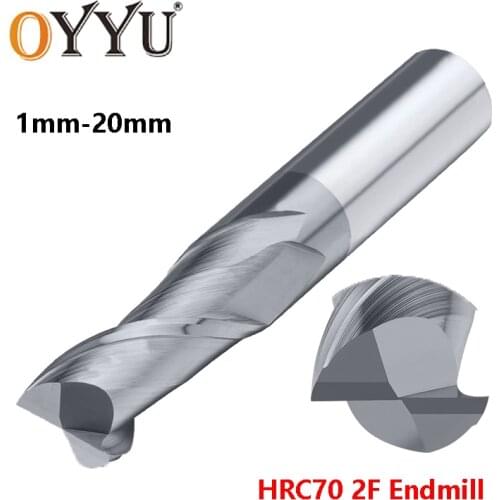 OYYU HRC70 Tungsten Steel Router Bit High Hardness Hard Alloy Keyway Milling Cutter CNC Solid Carbide End Mills 1mm 1.5mm