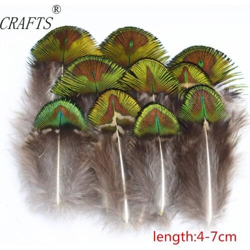 Hot! 50 pc / lot quality natural Peacock feathers, 4-7cm DIY jewelry decoration
