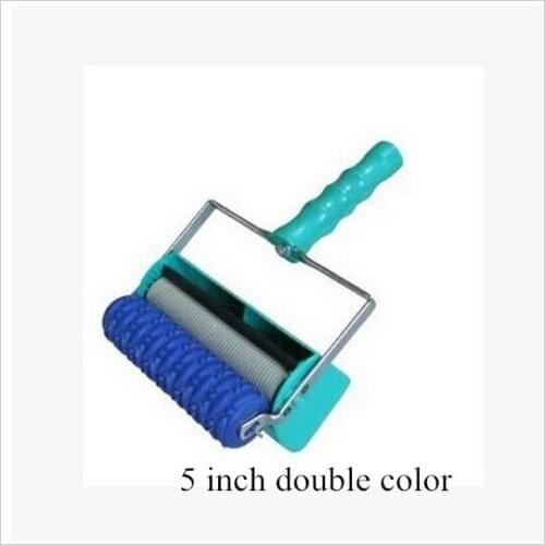 Decoration machine 5 inch Double Color patterned paint roller for wall decorative liquid wallpaper decoration machine EL005I/5-2
