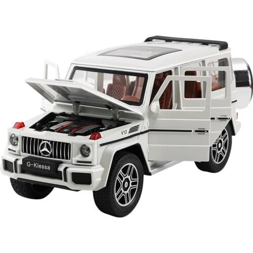 Car Model 1:24 G63 SUV Alloy Cars Sound Light Pull Back Simulation Gift Collection Boy Toy 6 Doors Vehicle