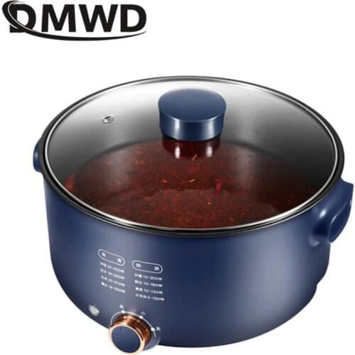 DMWD electric cooker Hot pot Mini multifunctional electric cooker electric dorm boiler electric frying pan pot noodle pot room