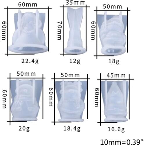 2021 New Crystal Epoxy Resin Mold Christmas 3D Doll Decorations Casting Silicone Mould