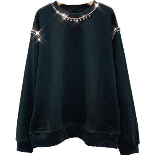 Autumn and winter women long sleeve hoodies black womens casual loose sweatshirt hoody sudaderas