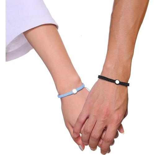 Handmade Braided Cord Chain Love Promise Gifts for His and Her Matching Set Couple Bracelets for Women Man Jewelry