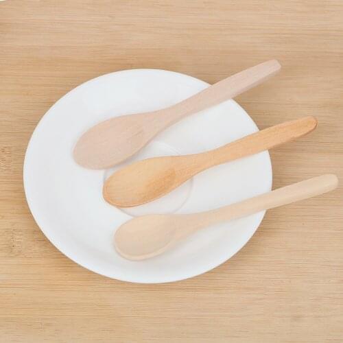 Tableware Teaspoon Bamboo Coffee Ice Cream Spoons Eco-friendly Mini Wooden Spoon Kitchen Cooking Utensil Tool