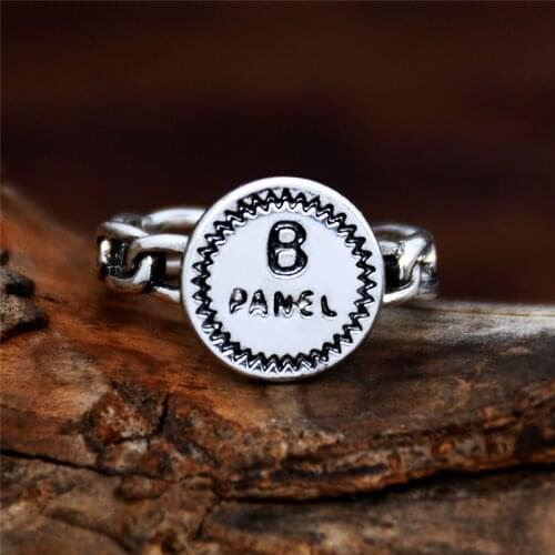 Simple Retro Letter B Shape Open Rings for Women Punk Adjustable Ring Fashion Korean Design Rings Jewelry Gift