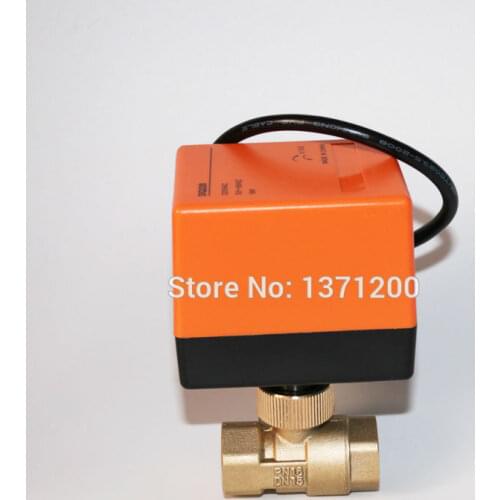 Brand new DN15 AC24V Electric Ball Valve, Brass Motorized Ball Valve ,Switch type electric two-way valves