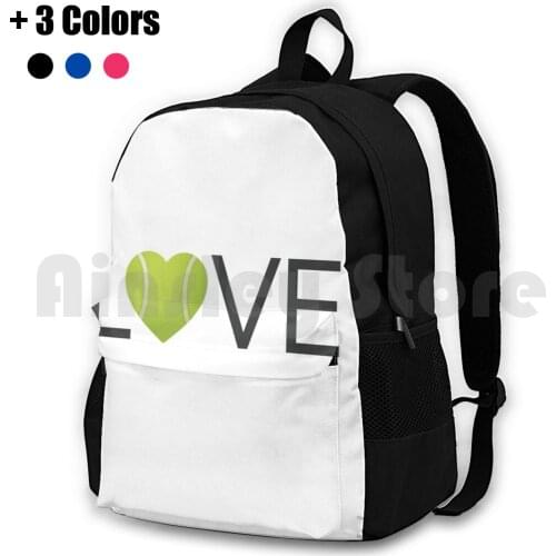 Love Tennis Outdoor Hiking Backpack Riding Climbing Sports Bag Love Tennis Ball Sports Racket Court