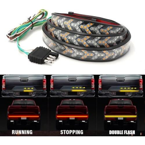 48 60 Inch Truck Tailgate LED Strip Light Bar Triple Row 4-Function With Brake Turn Signal For Jeep Pickup SUV Dodge Signal lamp