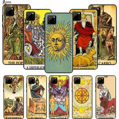 Luck Prediction Tarot For OPPO Realme Narzo 20 C2/3/11/12/15/17 X2 X3 X7 XT X50 Q2 Q2i V3 V5 V15 Pro Black TPU Phone Case