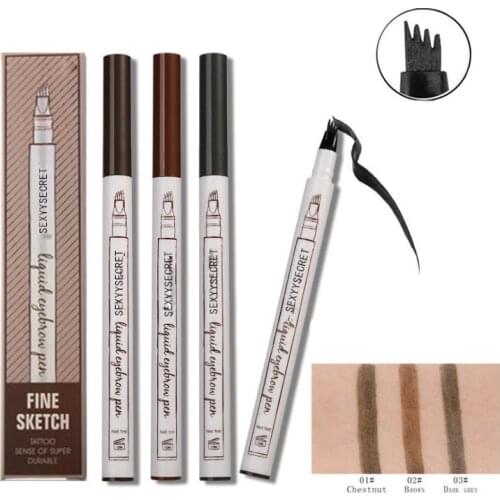 Eyebrow Tattoo Pen microblade pen Microblading Eyebrow Pencil with a Micro-Fork Tip Applicator Creates Natural Looking Brows
