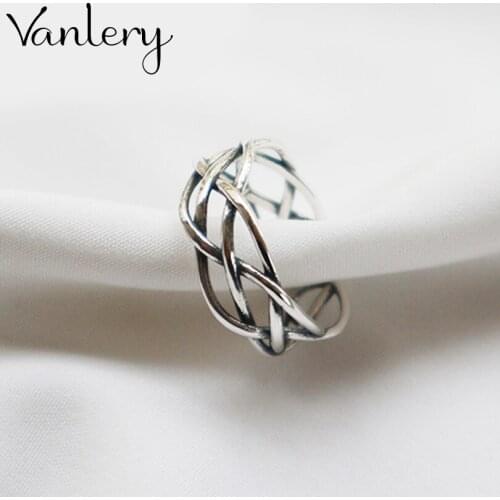 New Trendy Personality Punk Cross Lines Rings For Women Lady Resizable Size Rings Party Jewelry Charm Gifts