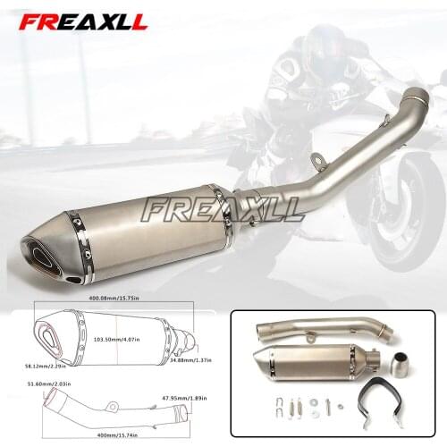 1 Set Racing Modified Scooter Z800 Motorcycle Exhaust Pipe Muffler Mid Exhaust Pipe For Kawasaki Z800 Z 800 2013 2014 2015 2016