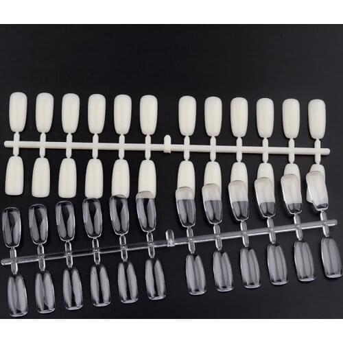 Flat False Nail Practice Nail Art Tips Polish Display Fake Tips Nail Manicure Art Decorations Tool 120pcs