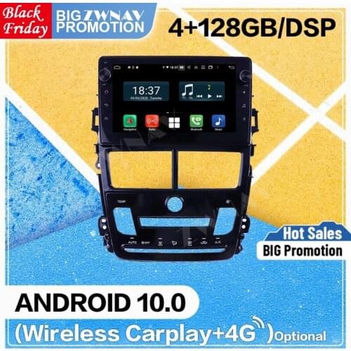 128G DSP Carplay Android 10 Screen Player For Toyota Yaris 2017 2018 2019 2020 GPS Navigation Auto Radio Audio Stereo Head Unit