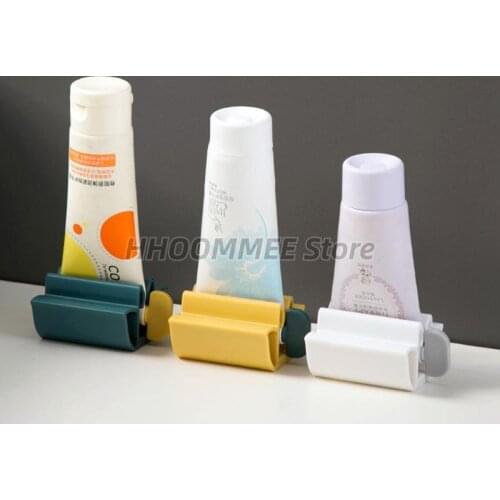 1X Multifunctional Toothpaste Tube Squeezer Press Manual Squeezed Toothpaste Clip-on Facial Cleanser Squeezer Bathroom Supplies