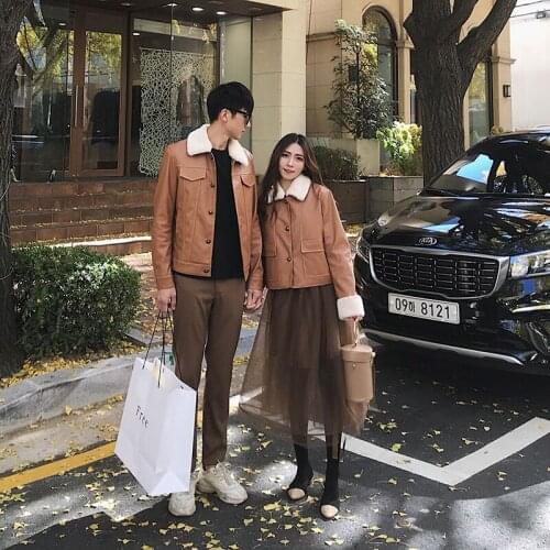 2020 fur collar leather coat womens thickened cotton jacket jacket cotton coat