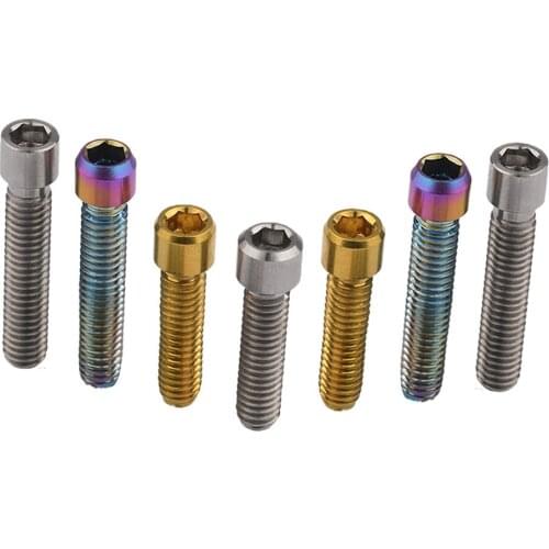 8pcs Titanium M4X10 13.5 15 20 25mm Small Stigma Head Bolt for Bicycle Thumb Shifter Rear/Front Derailleur H/L Adjustment Screws