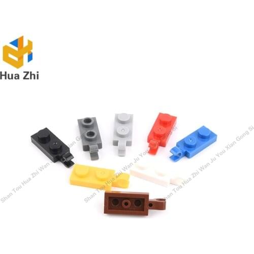 10PCS 63868 Plate Special 1x2 with Clip Horizontal on End Building Blocks Parts MOC DIY Education Build Toys Brick