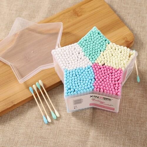 500PCS/SET Baby Cotton Swab Stick Head Ear Buds Cleaning Tools New Hot Selling Cosmetic Makeup