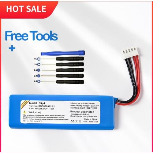 High quality 4000MAH Rechargeable Battery for JBL Flip 4, Flip 4 Special Edition GSP872693 01 flip4 4500mah battery