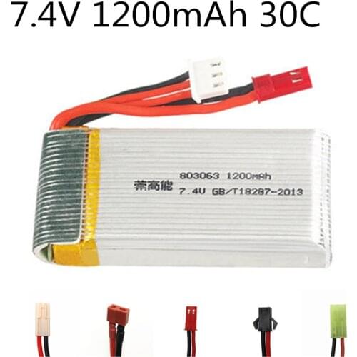 7.4v 1200mah 803063 Battery For Yi zhang X6 H16 MJX X101 X102 Rc Quadcopter Spare part 2S Lipo battery 803063
