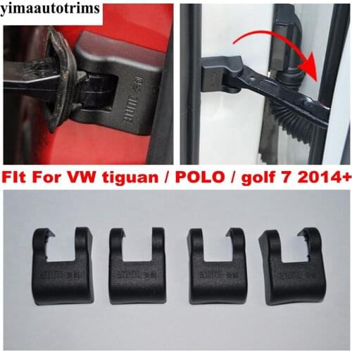 Accessories For VW Tiguan / POLO / Golf 7 2014 - 2020 Car Door Arm Stop Rust Waterproof Plastic Protective Cover Trim Interior