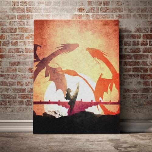 Avatar twin dragon Zuko Poster Canvas Wall Art Decoration prints for living Kid Children room Home bedroom decor painting