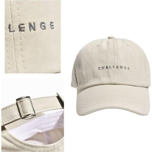 Korean Unisex Challenge Letters Embroidery Baseball Simple Solid Color Hip Hop Summer Visors Adjustable Snapback Hat