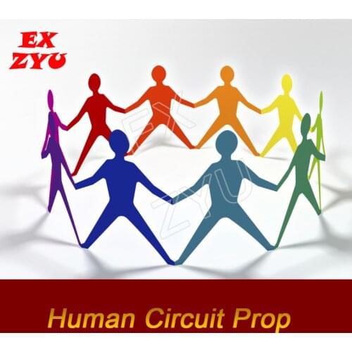 Human Circuit Prop Real Life Escape Room Game Hold Hands to Open 12V Magnet Lock in Chamber Room