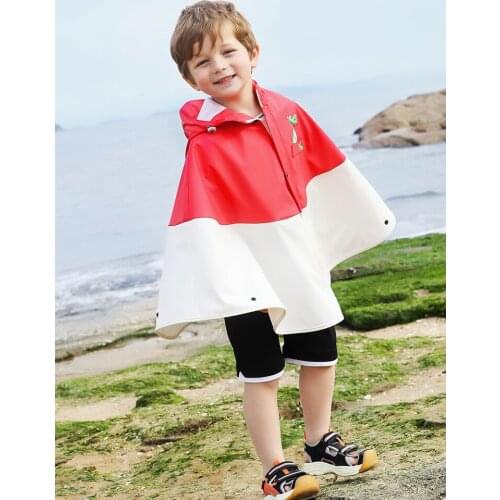 Kids Cape Poncho Raincoat Rain Coats Waterproof Fashion Imperneable hiking raincoat Mountaineering Regenhose Rain Gear BE50rc
