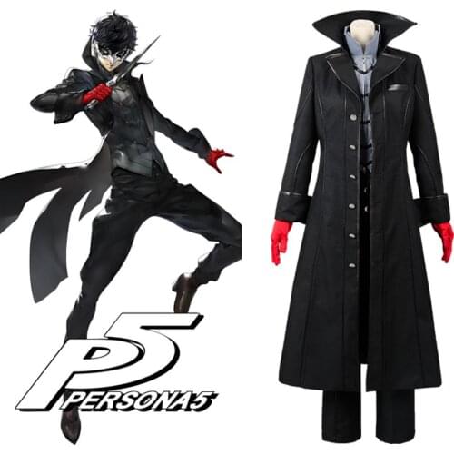 P5 Persona 5 Cosplay Joker Cosplay Costume Whole Set Jacket Shirt Pants Red Gloves Adult Halloween Carnival Costume Custom