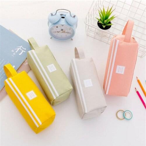 Cute Pencil Case Twill School Canvas Bag Student Cute Stationery Pen for Supplies Girl Large Pencil Box