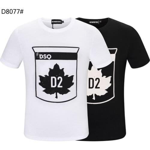 DSQ PHANTOM TURTLE Mens Short Sleeve Logo Series Graphic T-Shirt Men Fashion Print Cotton Tees Breathable Quality Tops D8077
