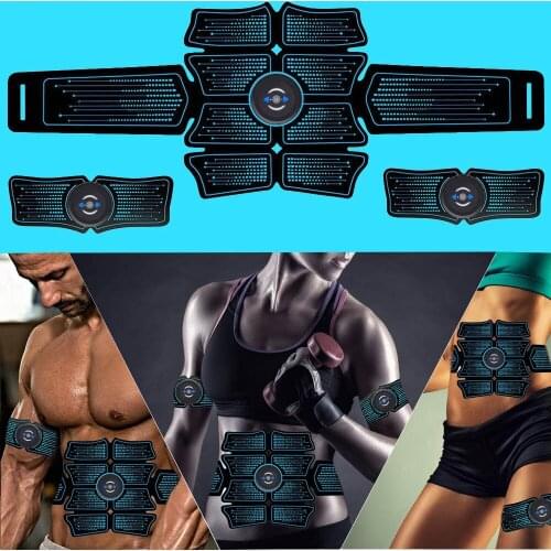 Muscle Abdominal Stimulator Hip Trainer Massage Effective Fat Burning Easy Operate Home Fitness Gym Belt Exercise USB Charging