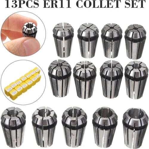 13pcs/lot ER11 Collet Set Spring Collets Chuck for CNC Milling Engraving Machine Tools