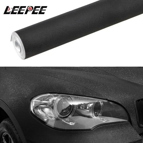 LEEPEE Car Sticker Glitter Shiny Vinyl Films Auto decorations Universal Black Car Styling For Car Body Dashboard PVC