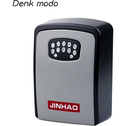 Denk modo Wall-mounted Fingerprint Key Box Padlock Box Key Safe Box Outdoor Metal Storage Box Key Holder For Home Office