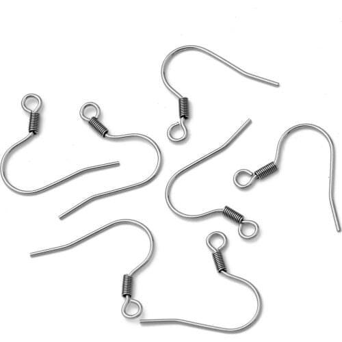 Never Fade) 100pcs/lot 20x17mm Stainless Steel DIY Earring Findings Clasps Hooks Jewelry Making Accessories Earwire -Y4-32