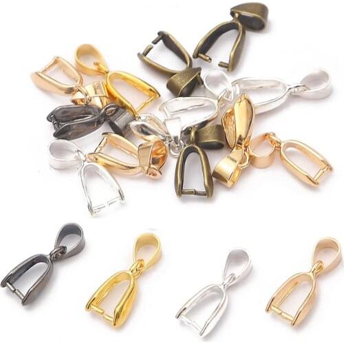 New 10pcs/lot 5X14/6X16/7X20MM Melon Seeds Buckle Pendants Clasps Hook Clips Bails Connectors Copper For DIY Jewelry Making
