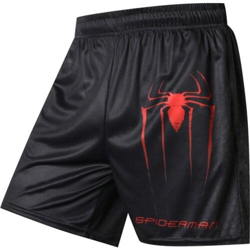Pocket Zip Superhero 3D Print Running Shorts Men Sports Jogging Fitness Shorts Quick Dry Gym Mens Shorts Sport Short Pants Men