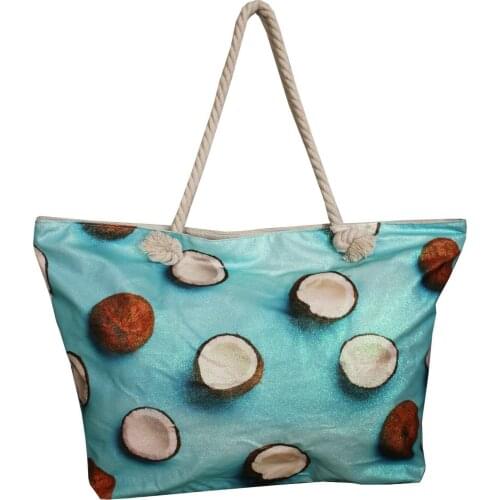 Tropical Coco Beach Bag With Fruit Large Shopper Cocos Tote Glitter Bags Trendy Urban Chic Style Fashion Baby