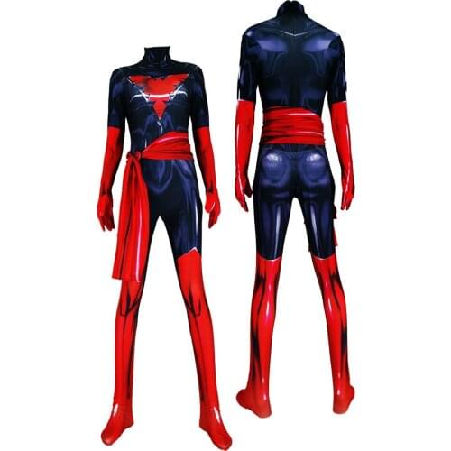 X-men Jean Grey Superhero Zentai Suit Black and Red Dark Phoenix Xmen Cosplay Costumes